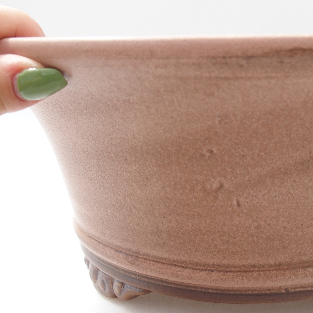 kerámia bonsai tál 29 x 29 x 12 cm, rózsaszínű