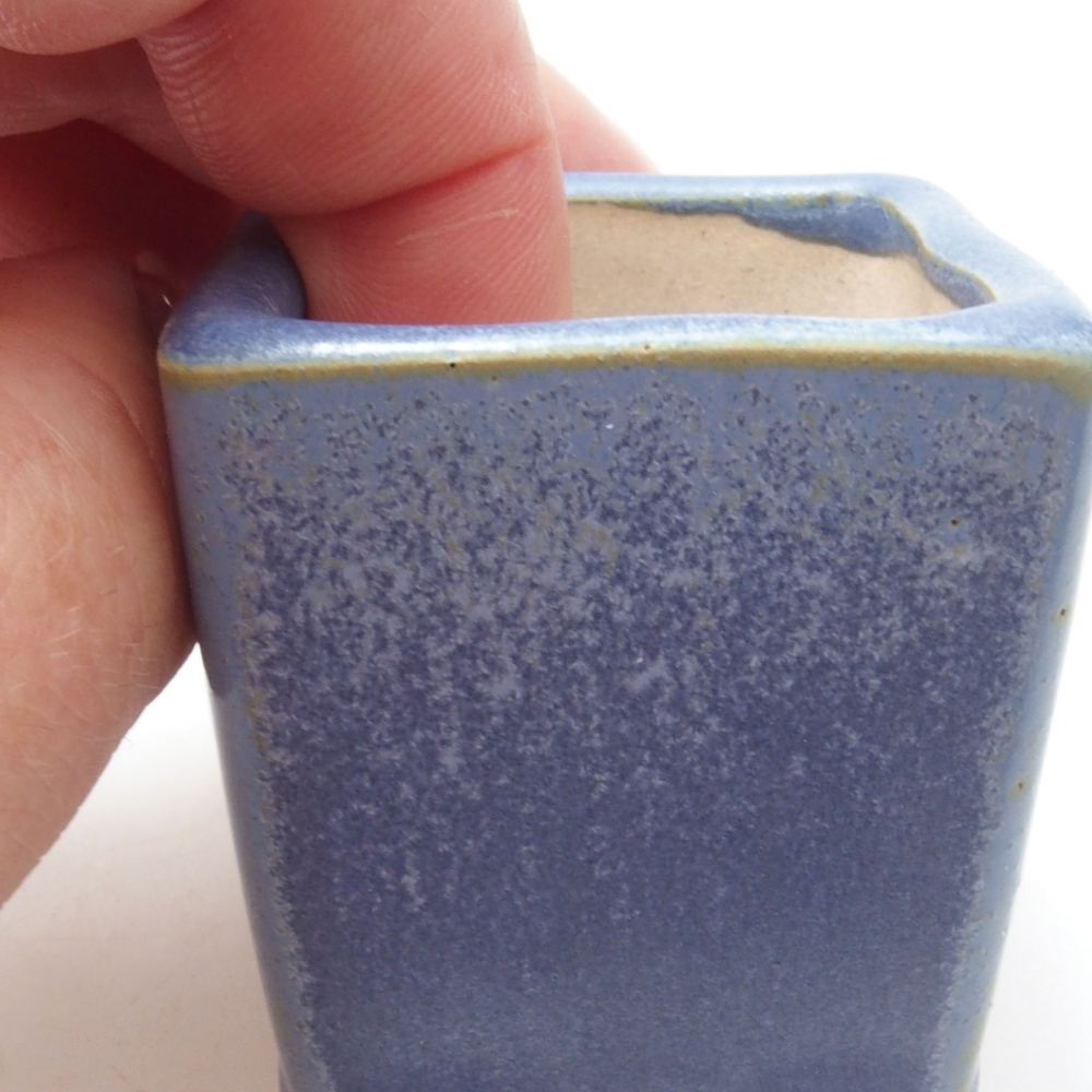 Mini bonsai tál 4 x 4 x 4,5 cm, kék színben