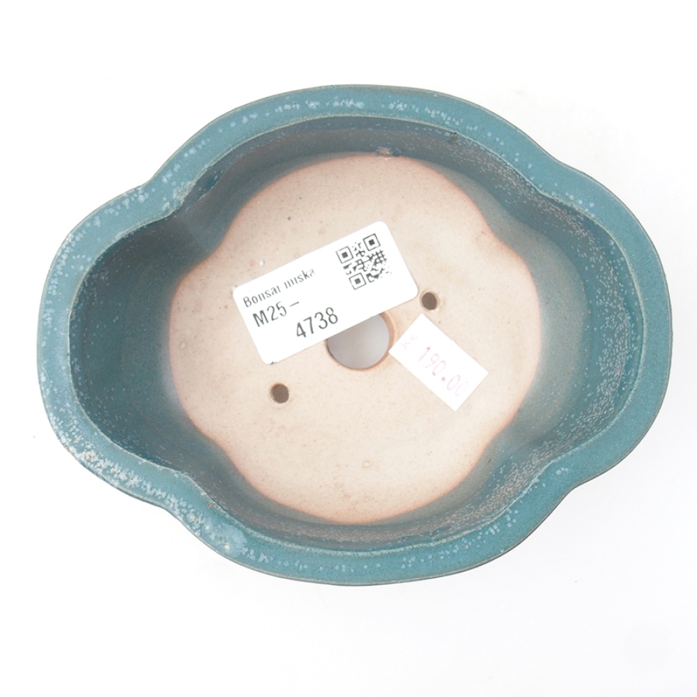 kerámia bonsai tál 12,5 x 10 x 4,5 cm, kék színben