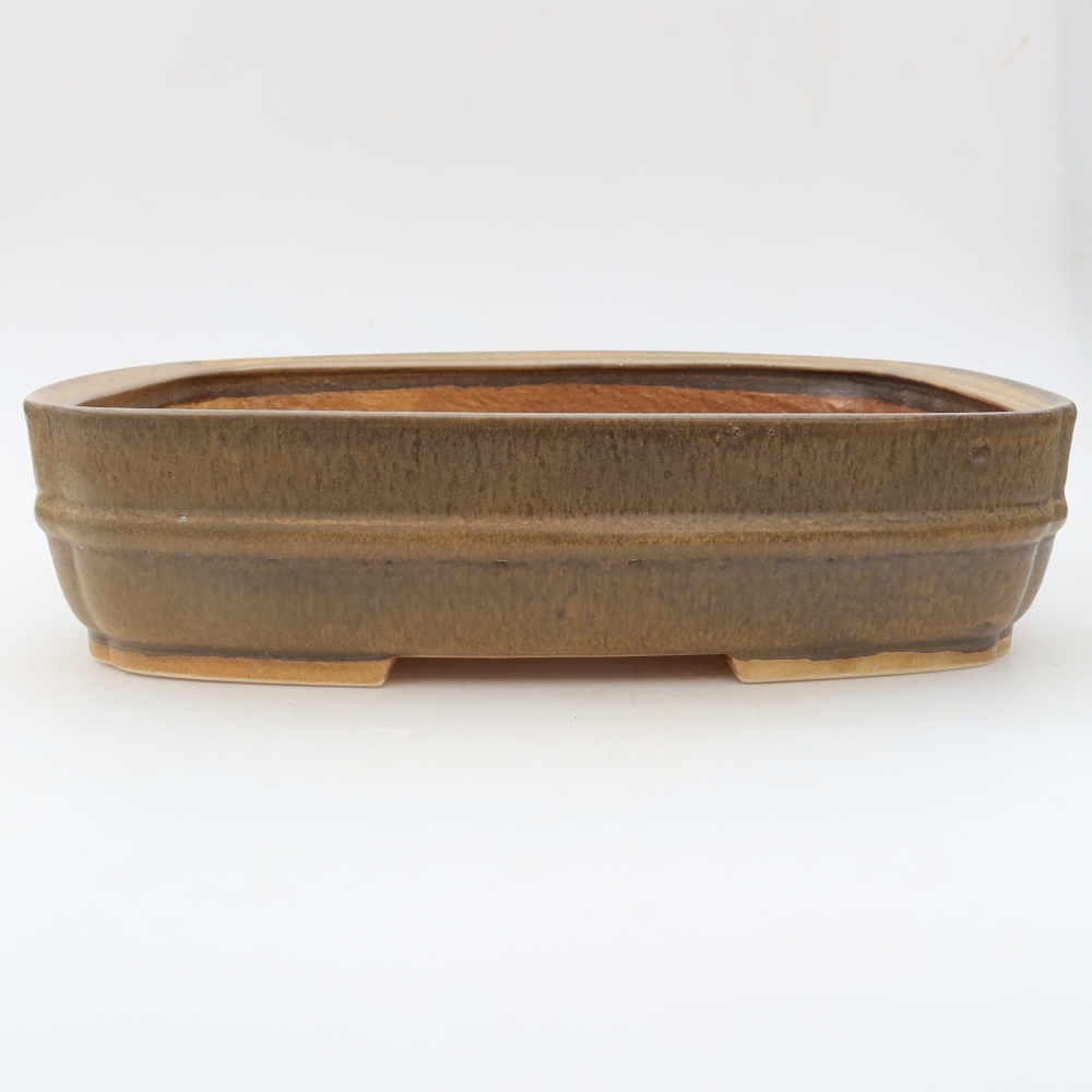 Kerámia bonsai-tál 29,5 x 24,5 x 7 cm, barna színű