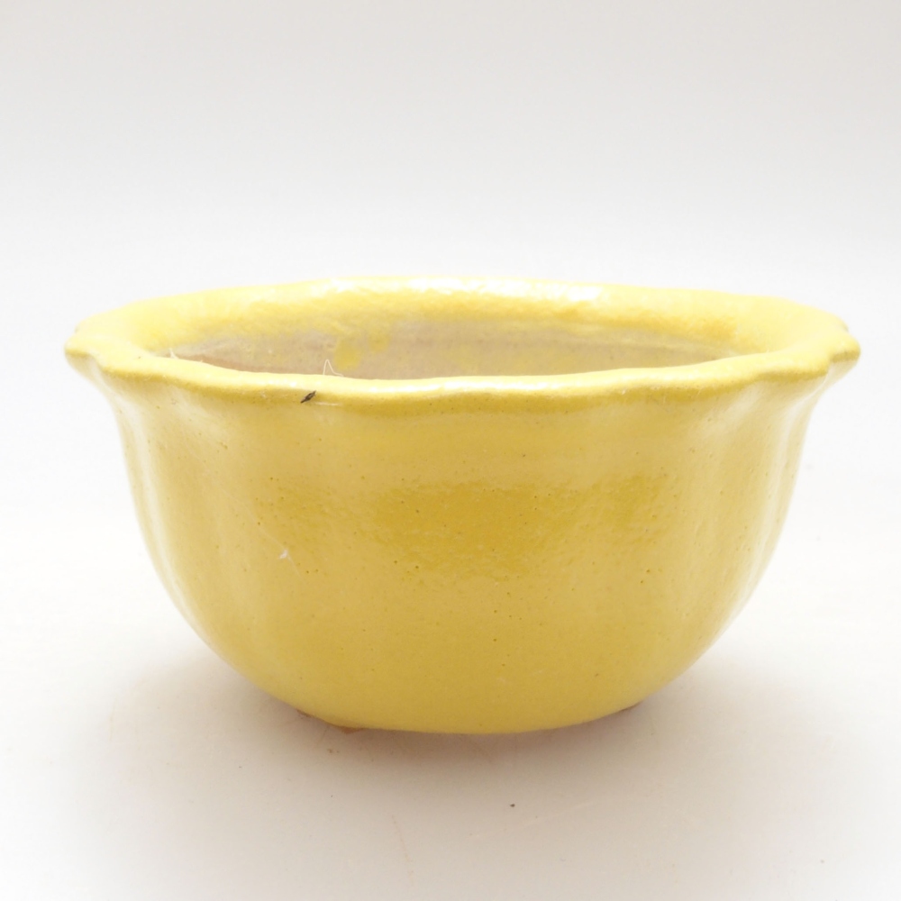 kerámia bonsai tál 7 x 3 x 3,5 cm, sárga