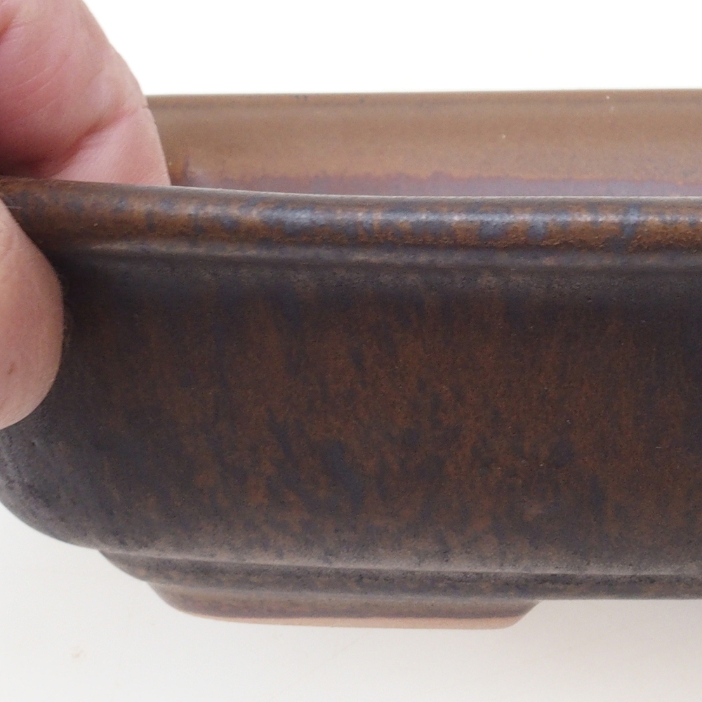 Bonsai tál H09 - 30 x 23 x 7,5 cm. - barna