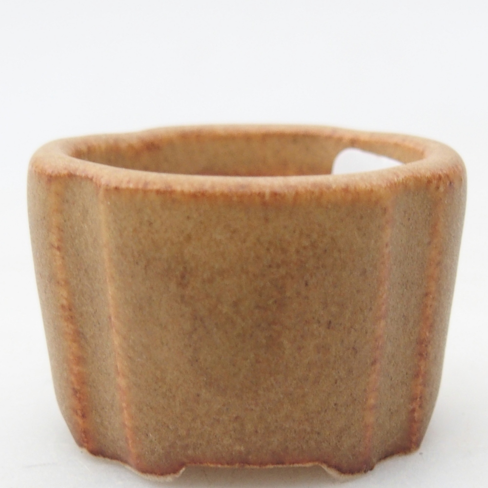 Mini bonsai tál 3,5 x 3,5 x 2,5 cm, barna