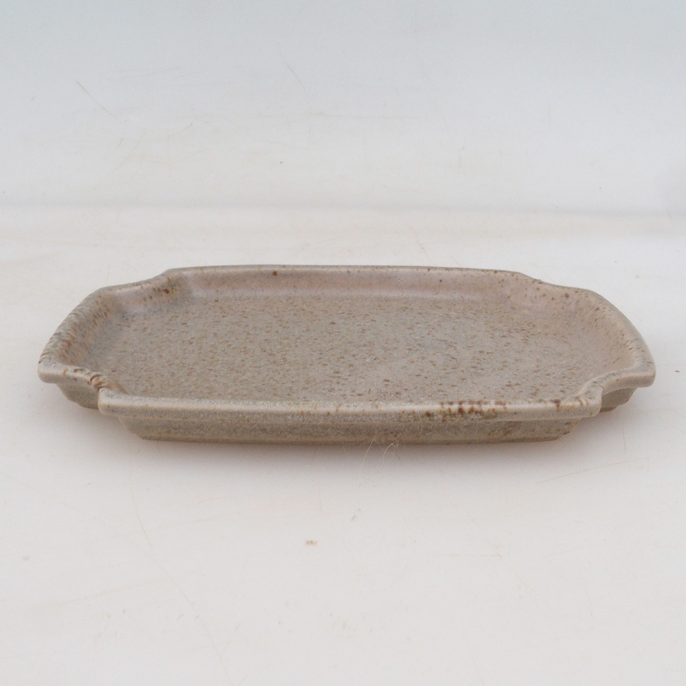 Kerámia csészealj H01 - 11,5 x 8 x 0,5 cm - bézs színű