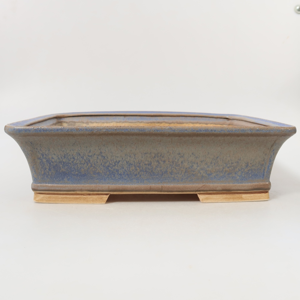 Kerámia bonsai tál, 29,5 x 24 x 8 cm, kék színű
