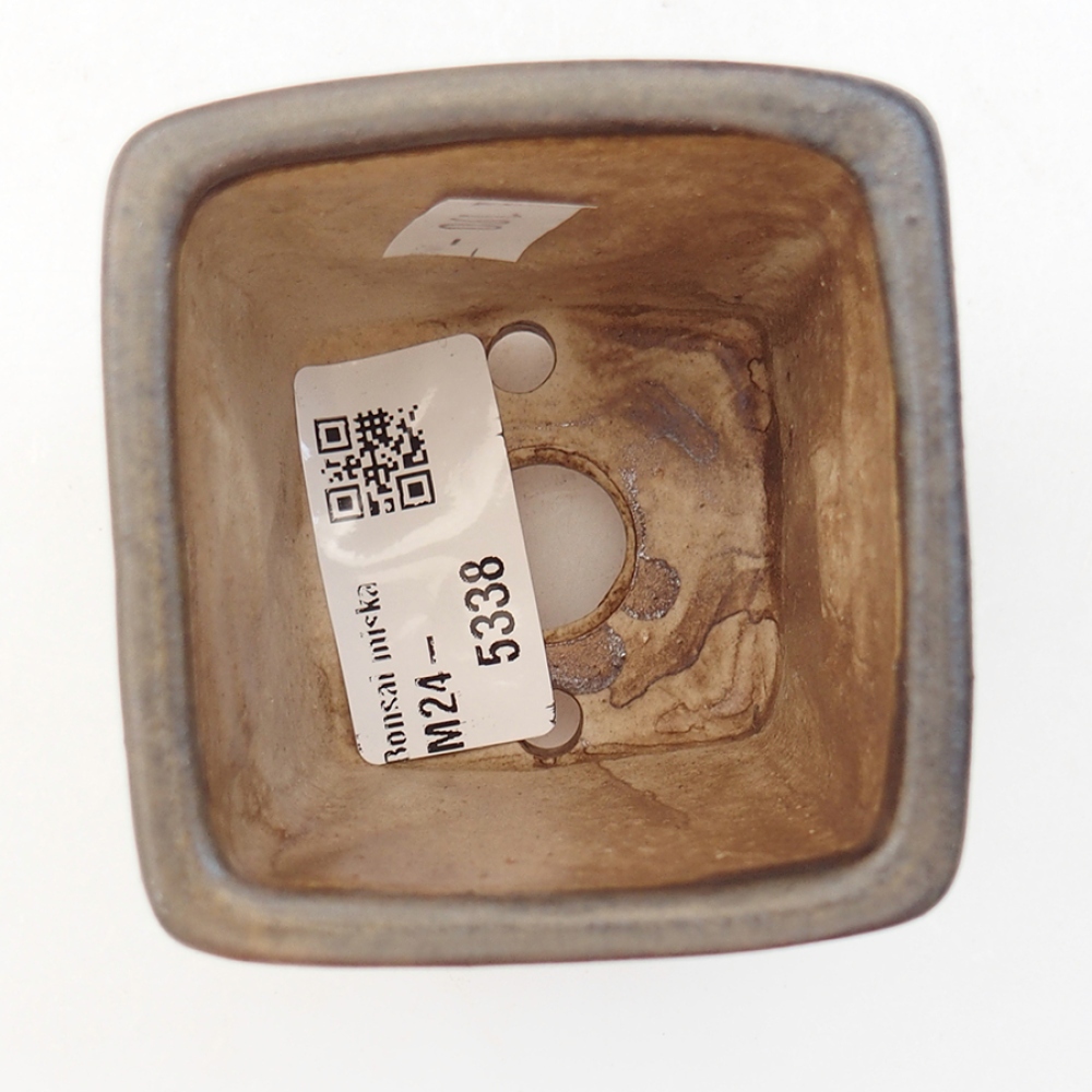 kerámia bonsai tál 6,5 x 6,5 x 7 cm, barna