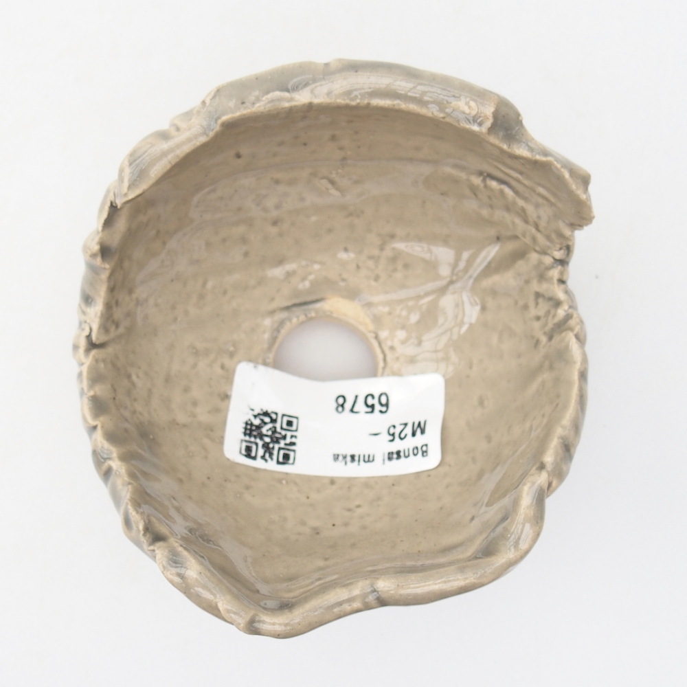 Kerámia kagyló 8,5 x 8,5 x 6 cm , bézs színű