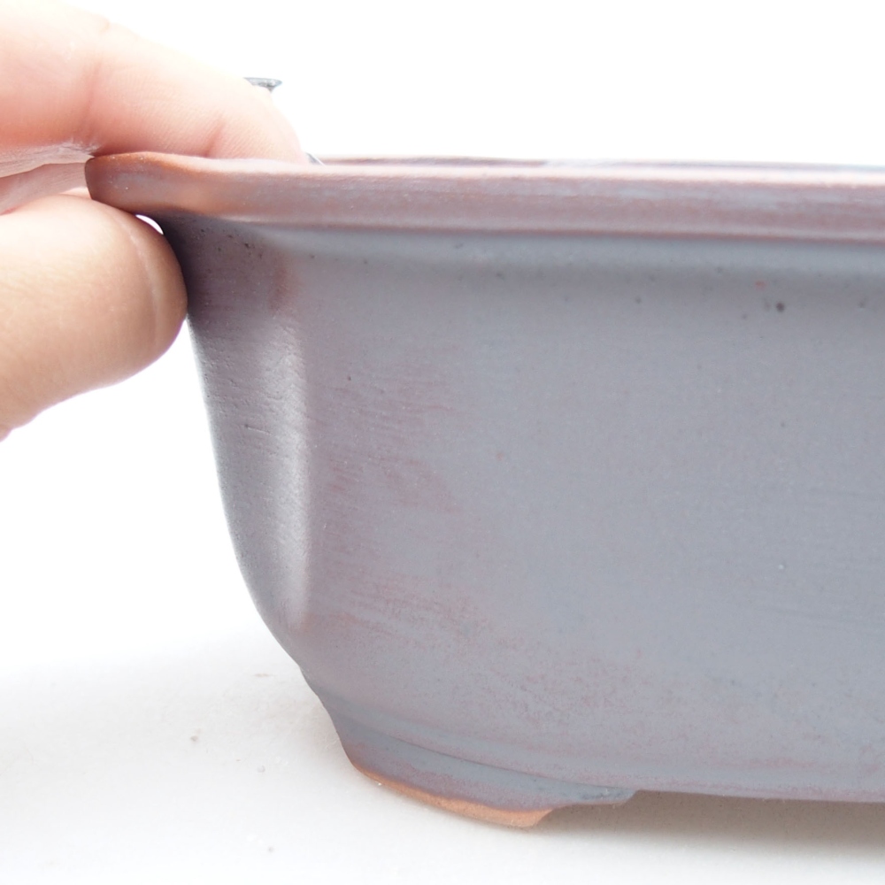 Kerámia bonsai tál 22,5 x 17,5 x 7,5 cm, fém színben