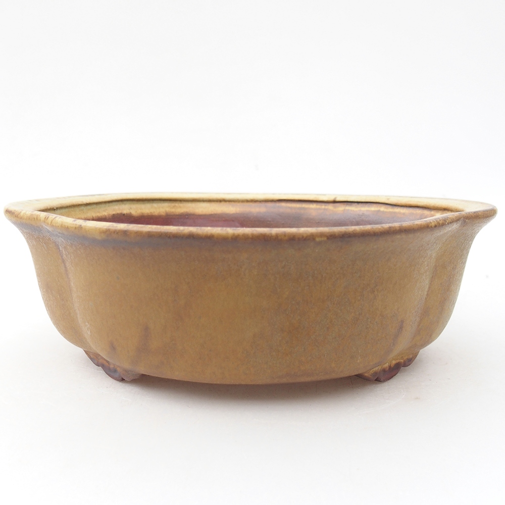 kerámia bonsai tál 19 x 17 x 6 cm, zöld