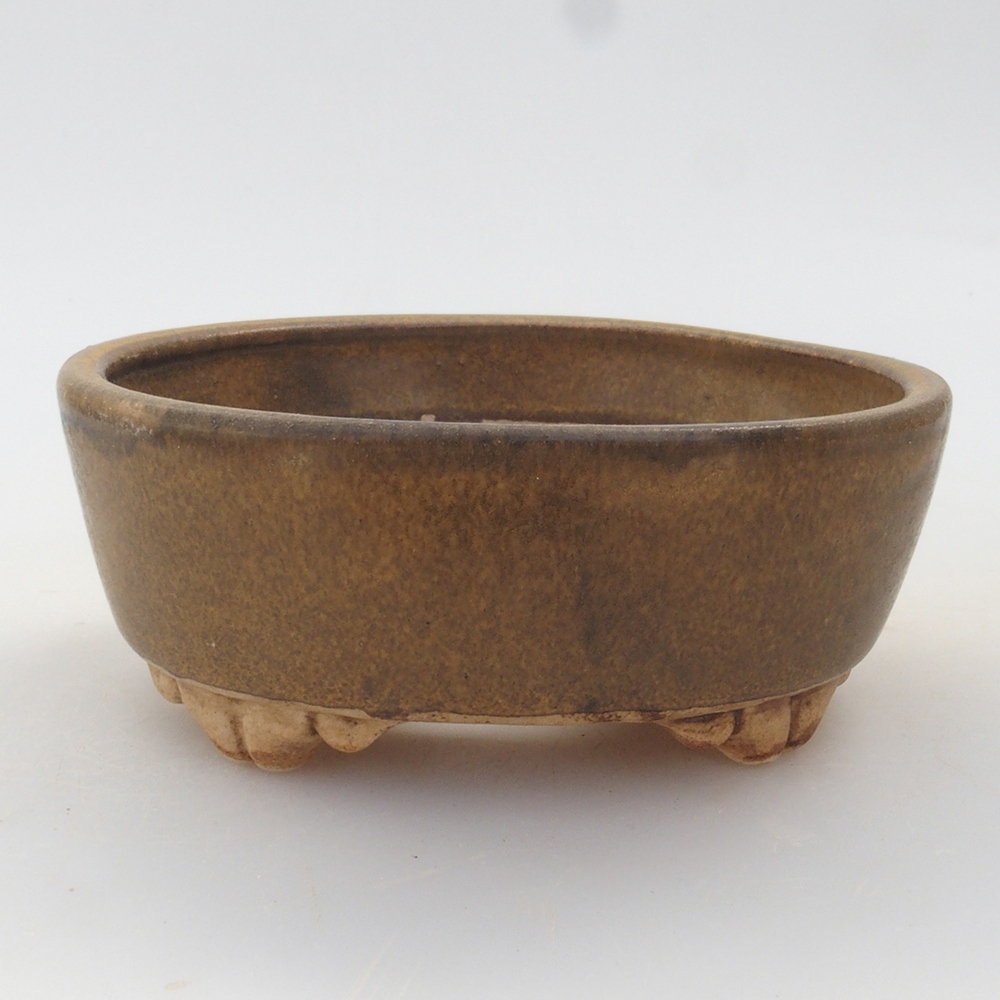 kerámia bonsai tál 10 x 8,5 x 4 cm, barna