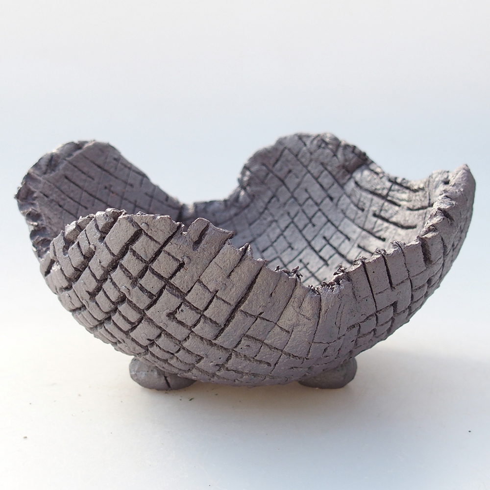 Kerámia kagyló 13 x 12,5 x 7,5 cm , metál színű