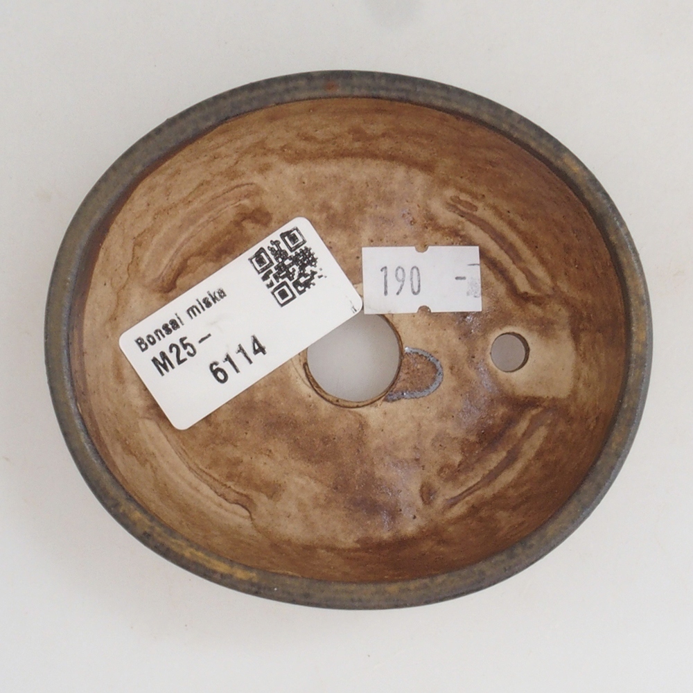 kerámia bonsai tál 10 x 8,5 x 4 cm, barna