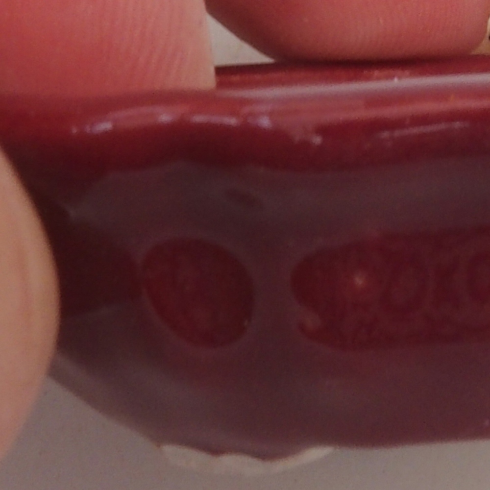 Mini bonsai tál 5 x 5 x 1,5 cm, bordó színben