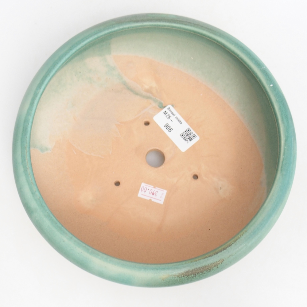 bonsai kerámia tál 21 x 21 x 7 cm, zöld