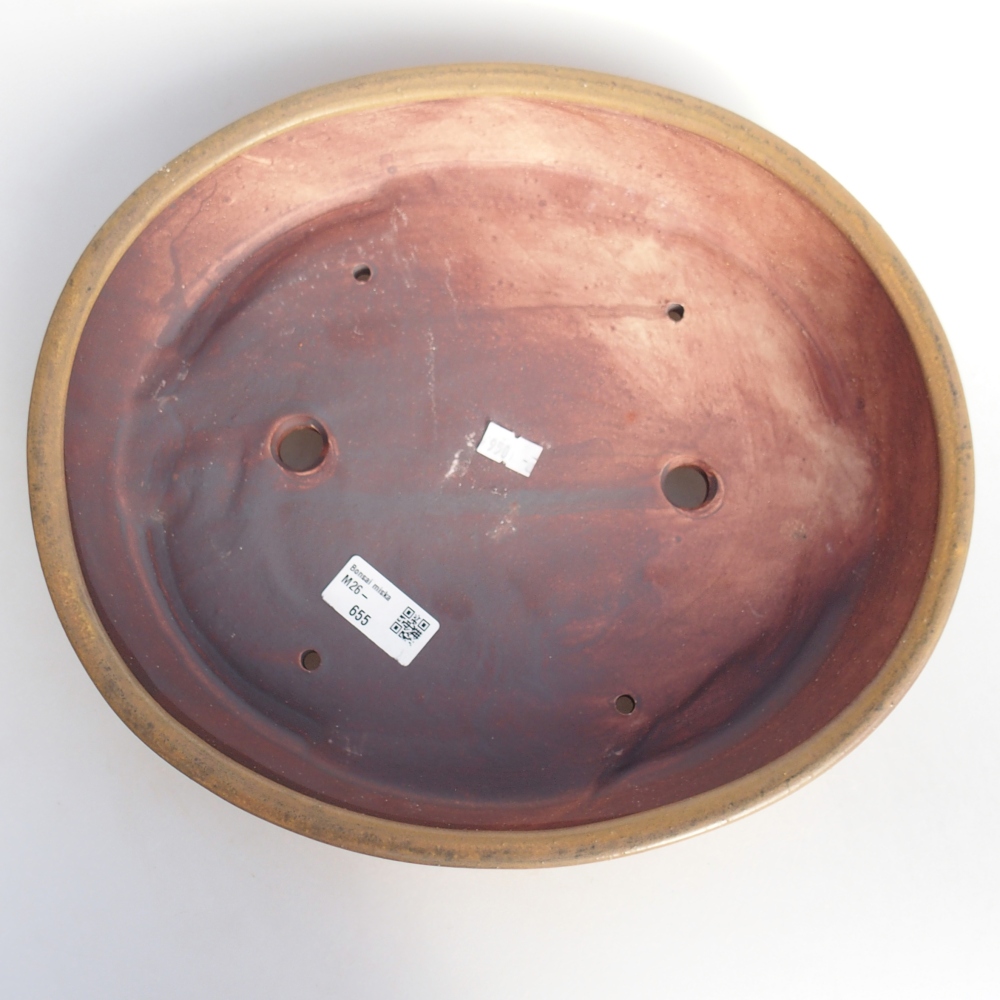 kerámia bonsai tál 31,5 x 28,5 x 6,5 cm, barna