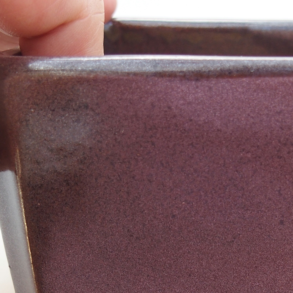 kerámia bonsai tál 9 x 9 x 7 cm, barna