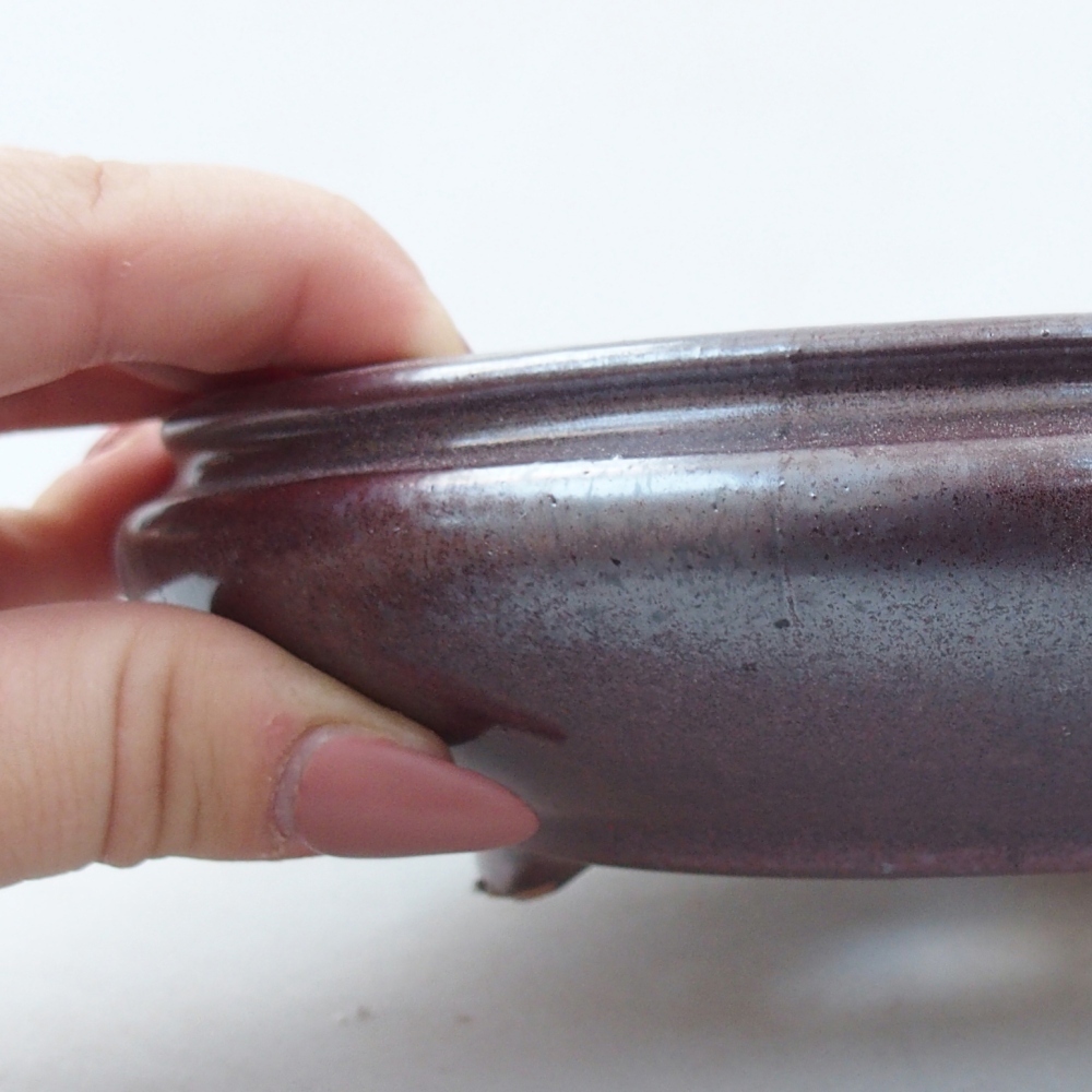 kerámia bonsai tál 15 x 15 x 5 cm, barna