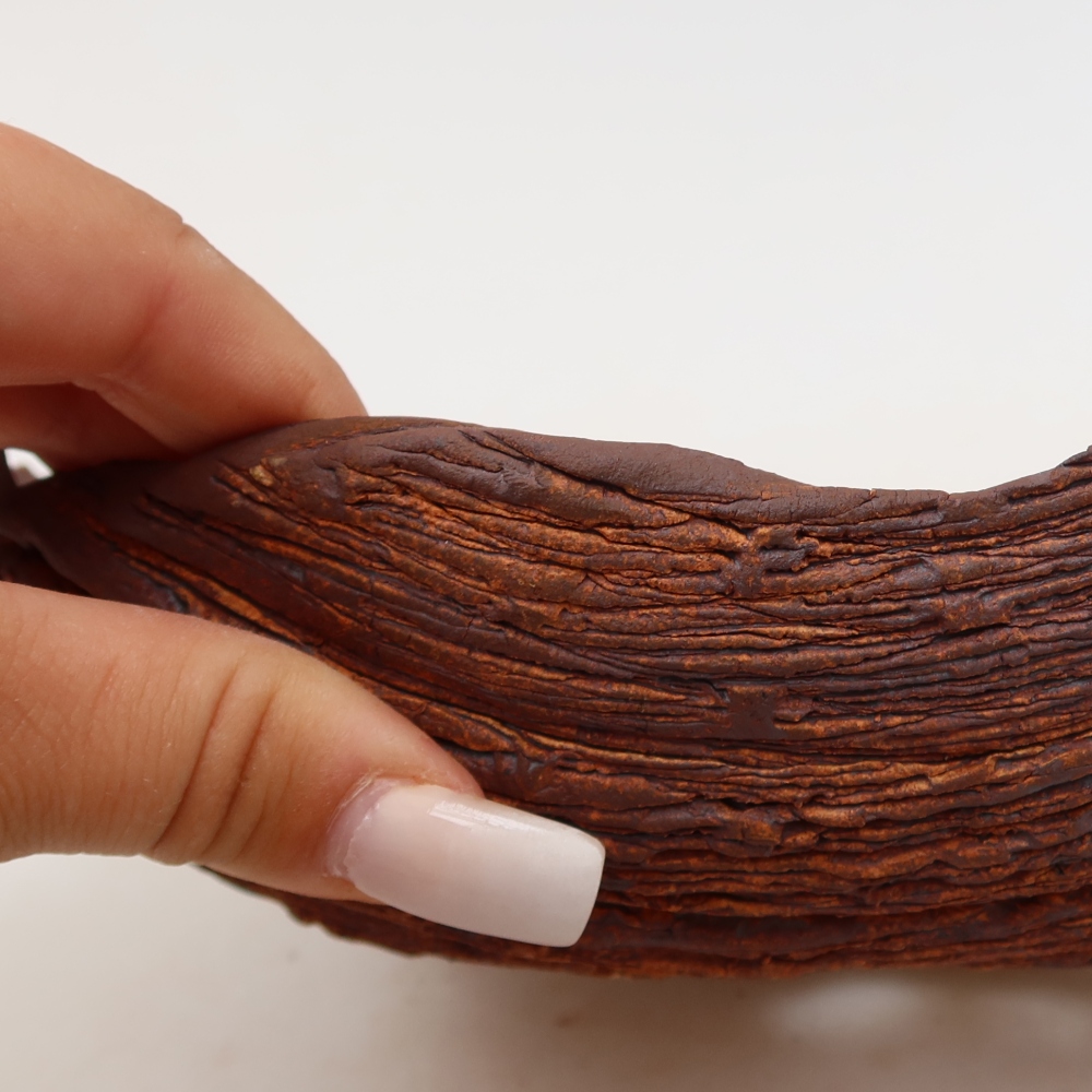 Kerámia héj  20 x 17 x 7,5 cm, barna színű