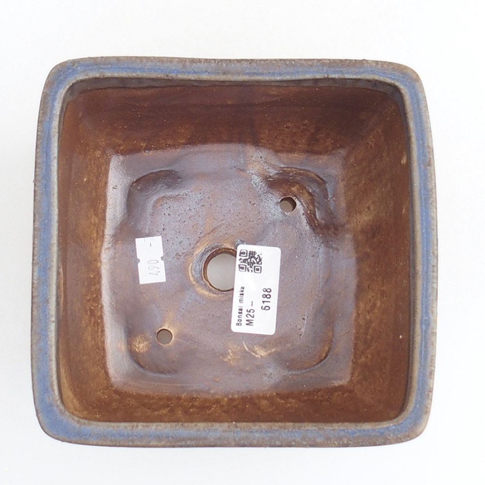 kerámia bonsai tál 10,5 x 10,5 x 7 cm, rózsaszínű