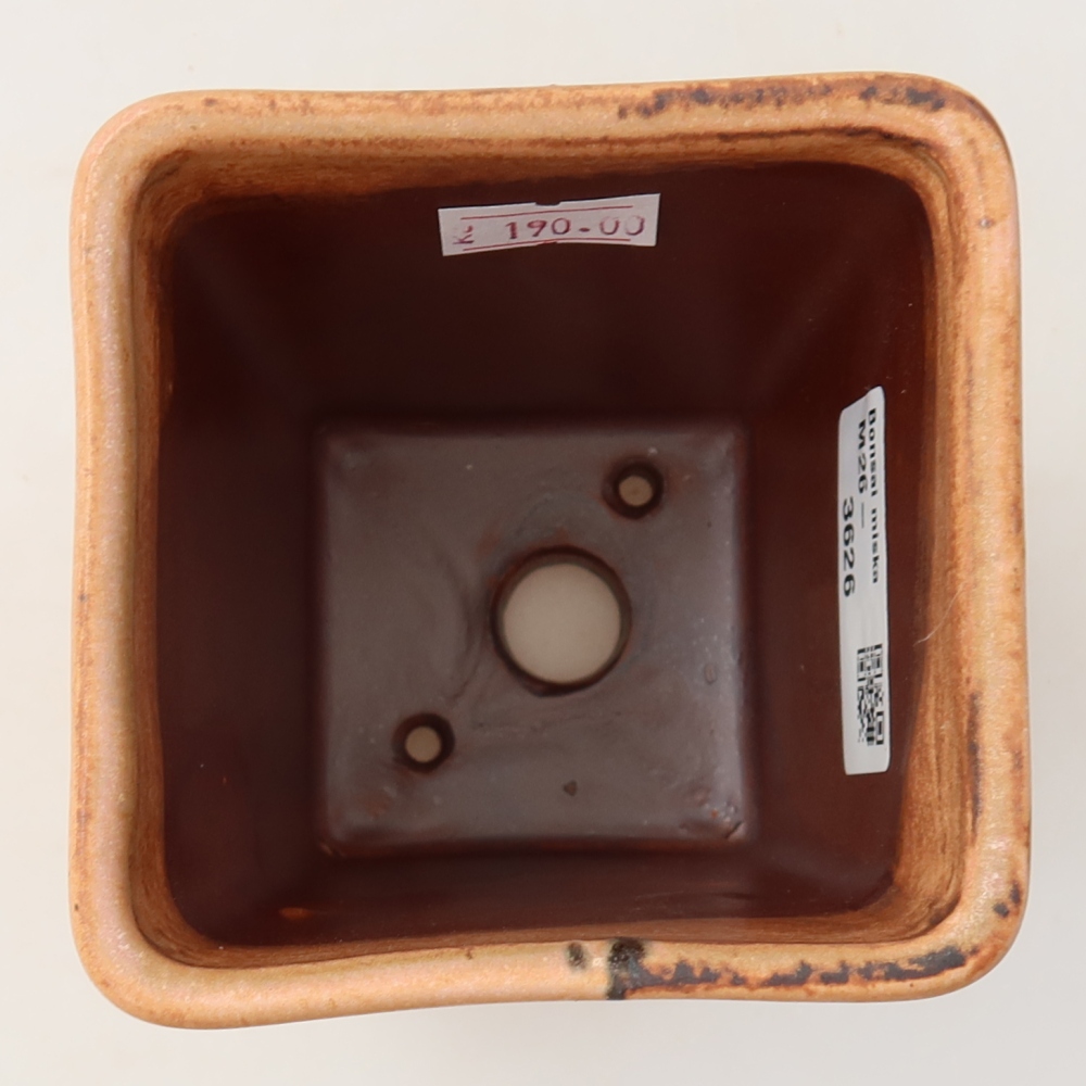 kerámia bonsai tál 8,5 x 8,5 x 11 cm, rózsaszínű