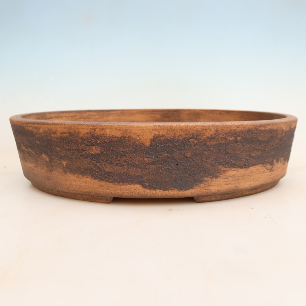 Kerámia bonsai tál, 37 x 30,5 x 8 cm, barna színű
