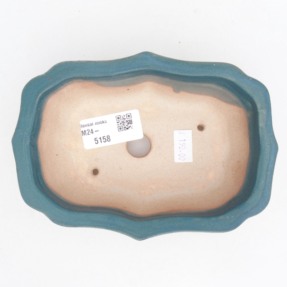 kerámia bonsai tál 15,5 x 11,5 x 4,5 cm, kék színű