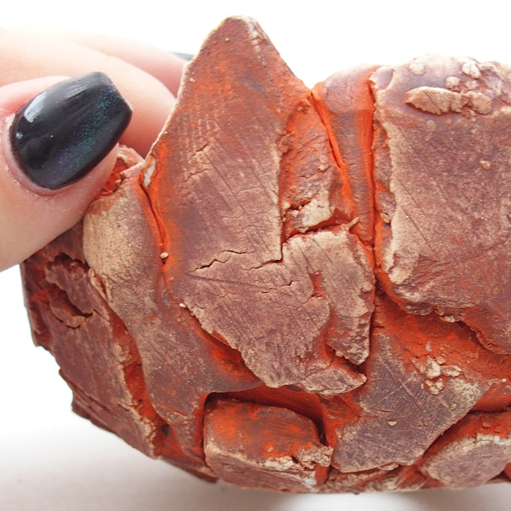 Kerámia kagyló 11 x 11 x 6,5 cm , narancssárga színű