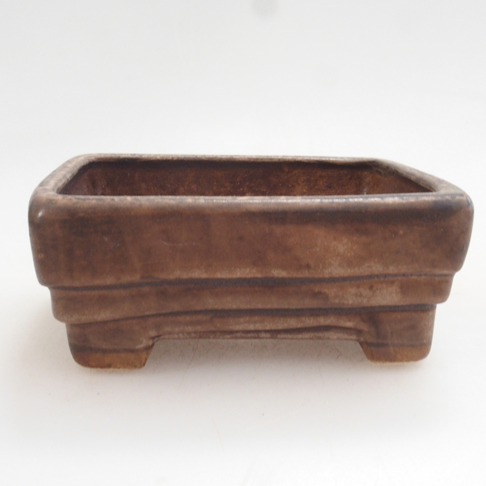 kerámia bonsai tál 10 x 8,5 x 4 cm, barna