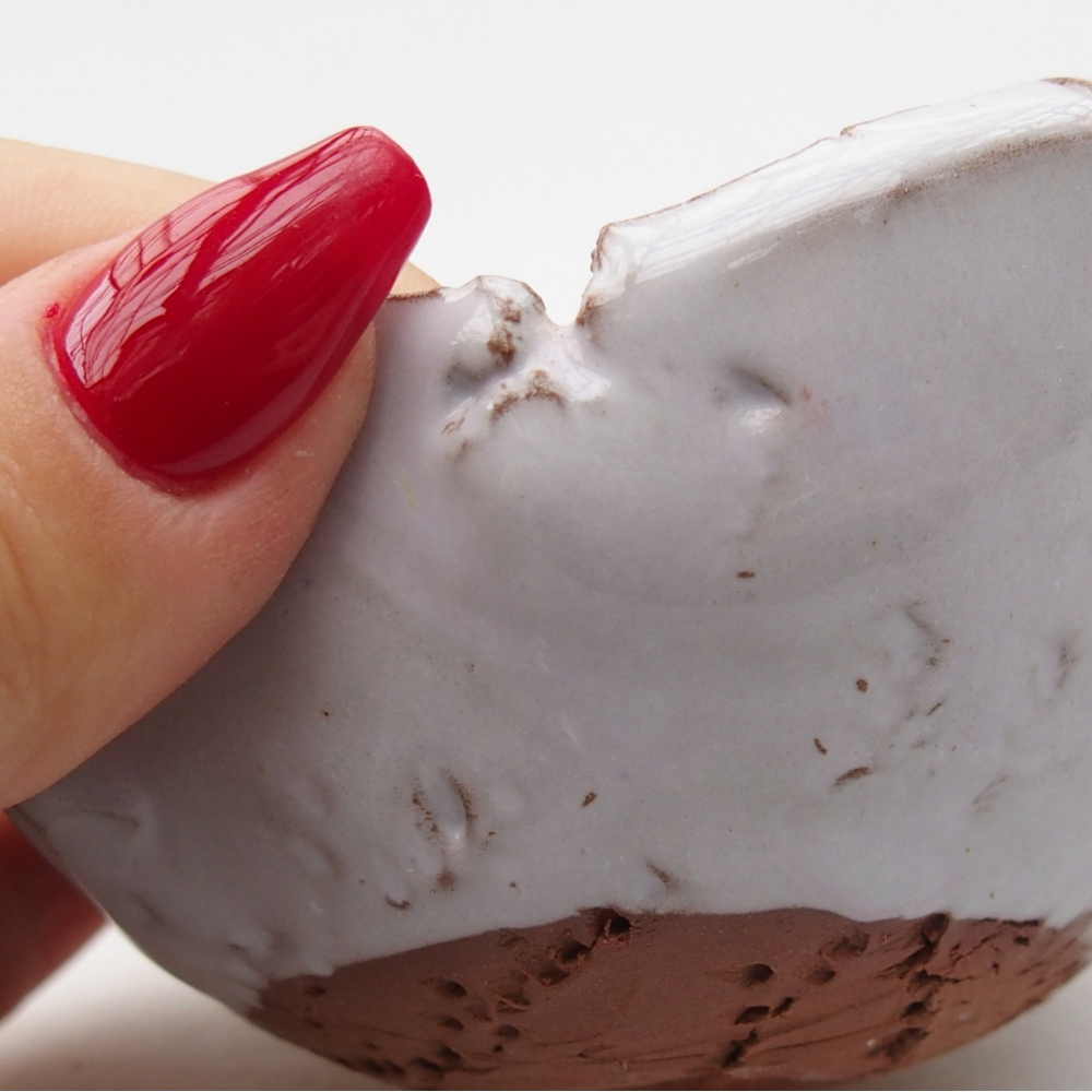 Kerámia kagyló 9 x 8 x 5 cm , fehér színű