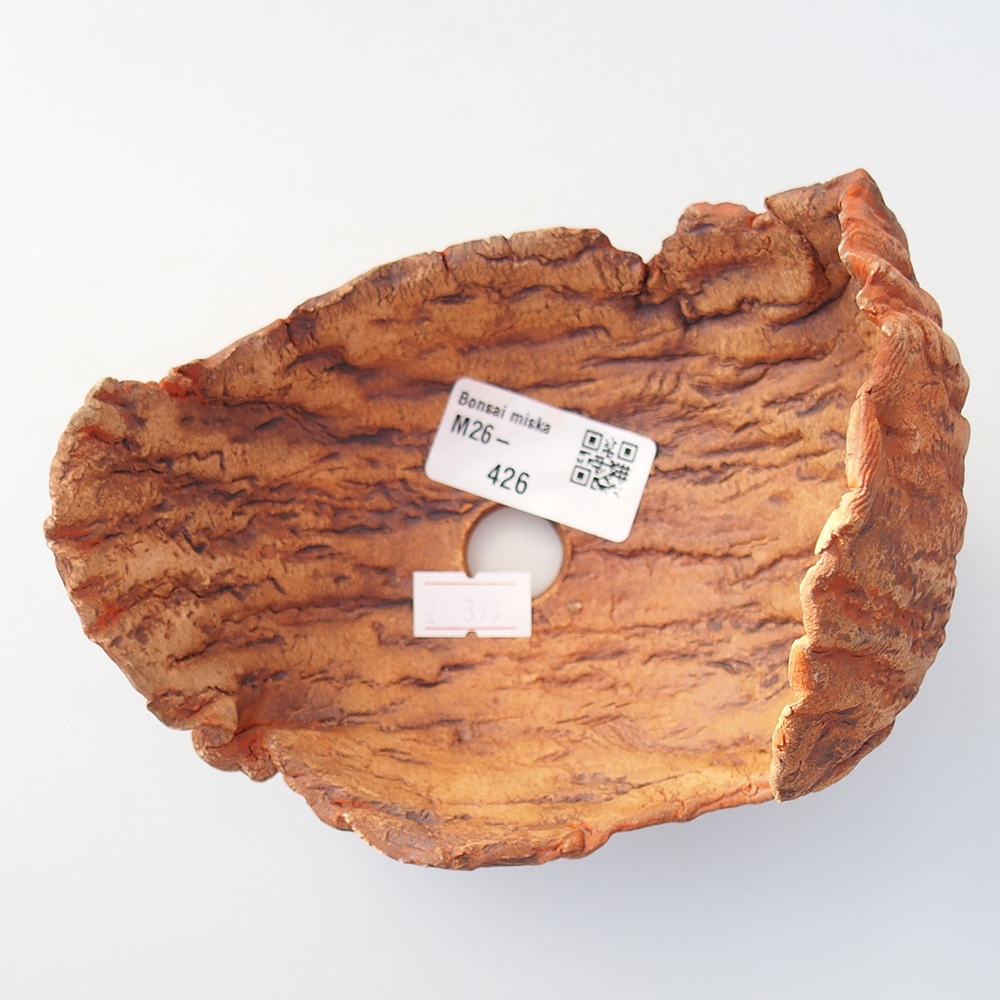 Kerámia kagyló 14 x 11 x 12,5 cm , narancssárga színű